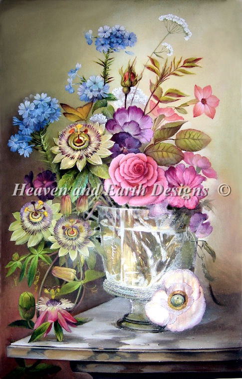 PTP Vase With Flowers - Click Image to Close